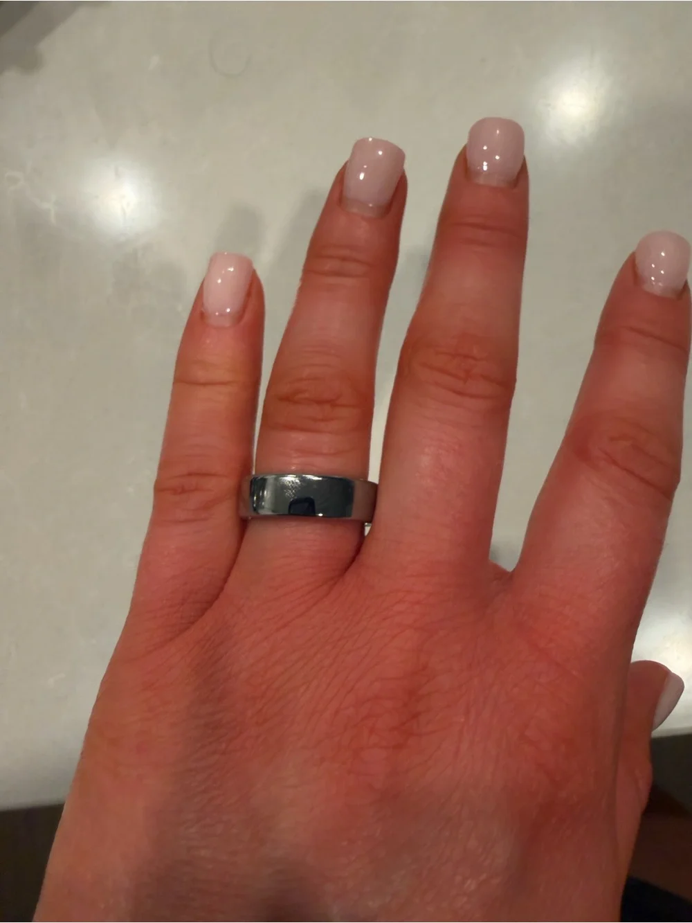 Oura 5 Silver Tone Metallic Smart Ring